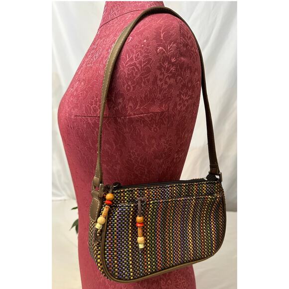 Liz Claiborne Woven Tapestry Shoulder Bag, Vintage Nostalgic Y2K Style - Picture 2 of 9